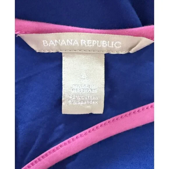 Banana Republic Blue Round Neck Racerback Sleeveless Pullover Tank Top Sz S - Picture 6 of 8